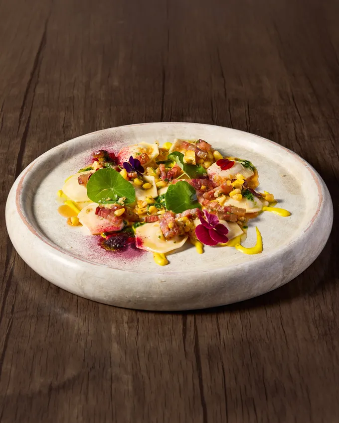 Scallop ravioli